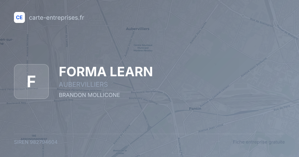 FORMA LEARN — 982794604 — fiche entreprise