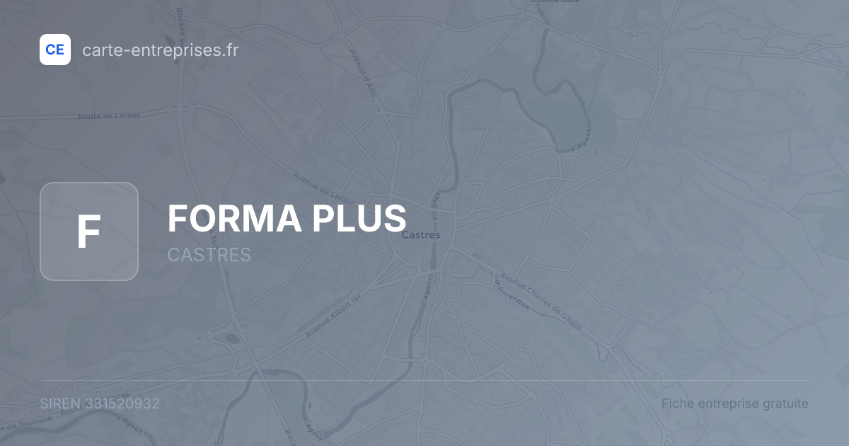 FORMA PLUS — 331520932 — fiche entreprise