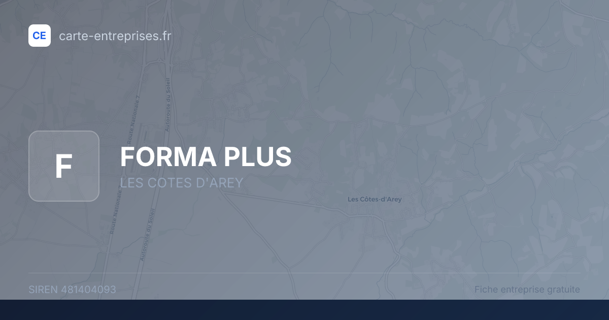 FORMA PLUS — 481404093 — fiche entreprise