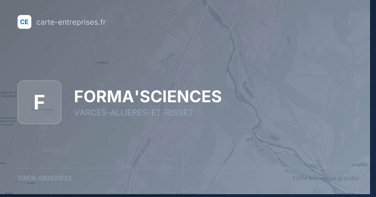 FORMA'SCIENCES — 480931633 — fiche entreprise