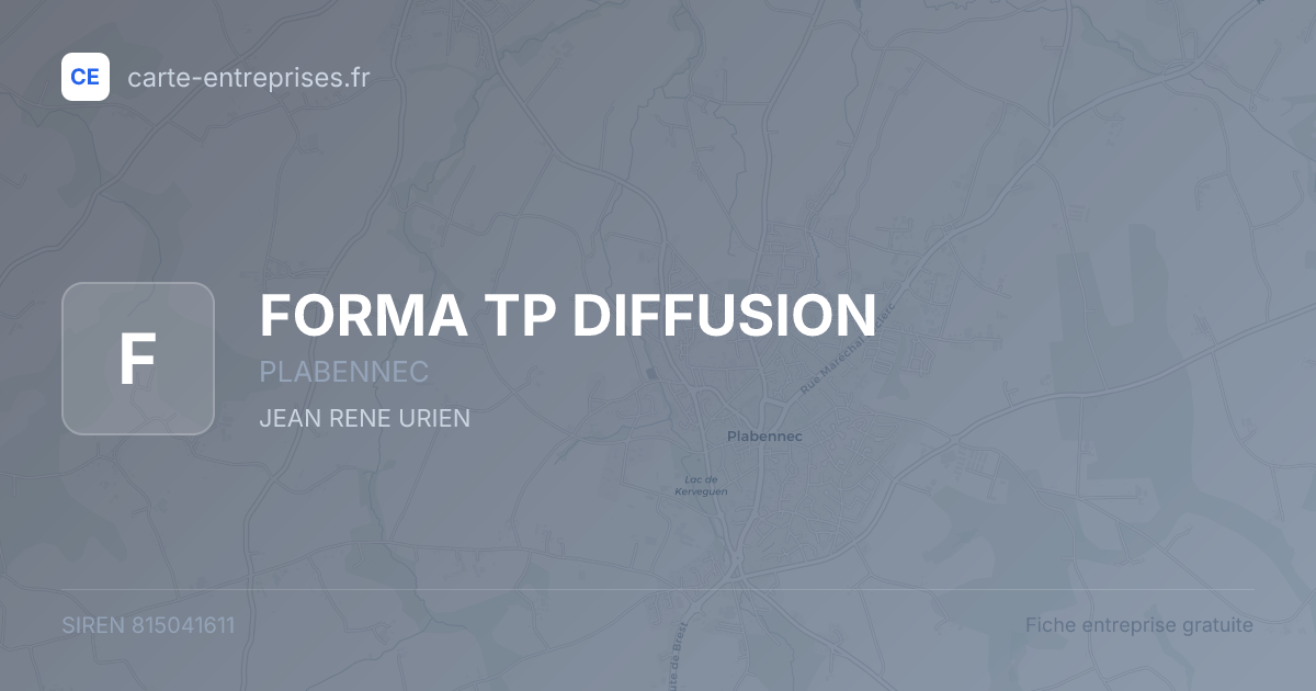 FORMA TP DIFFUSION — 815041611 — fiche entreprise