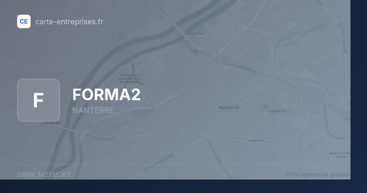 FORMA2 — 342735263 — fiche entreprise