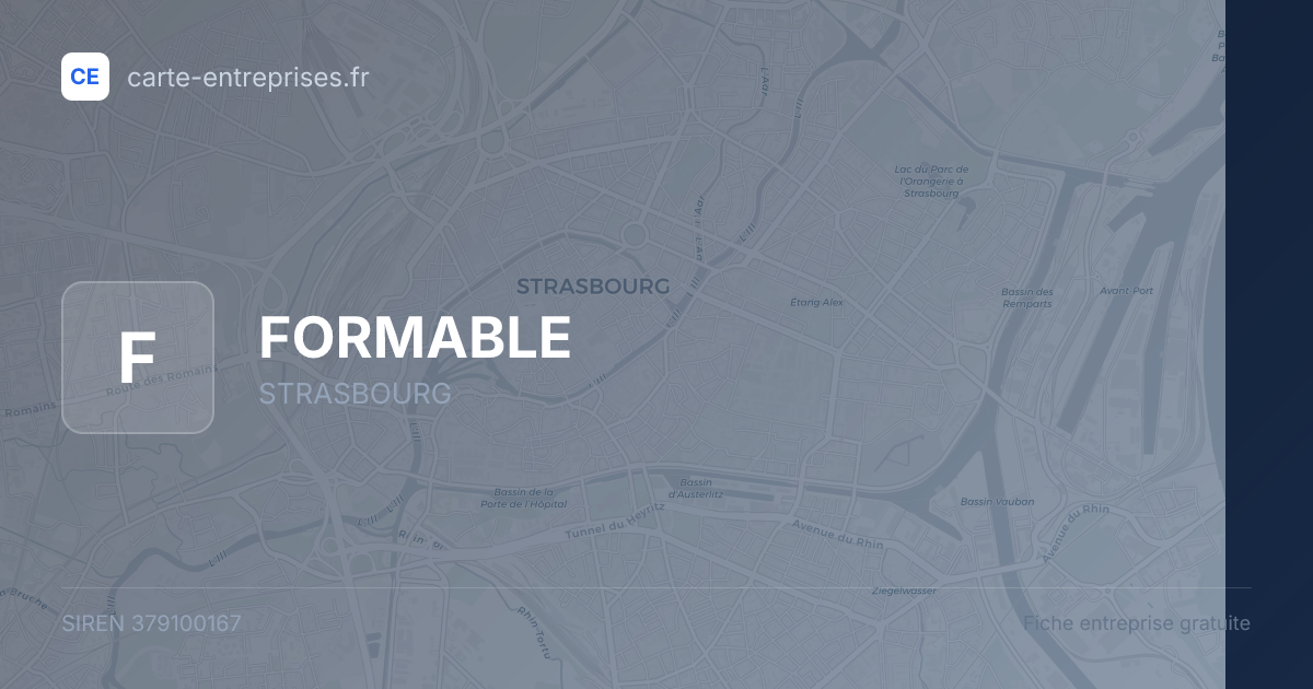 FORMABLE — 379100167 — fiche entreprise