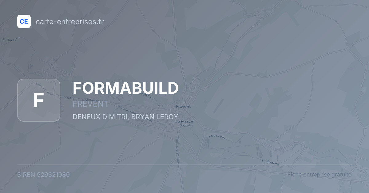FORMABUILD — 929821080 — fiche entreprise