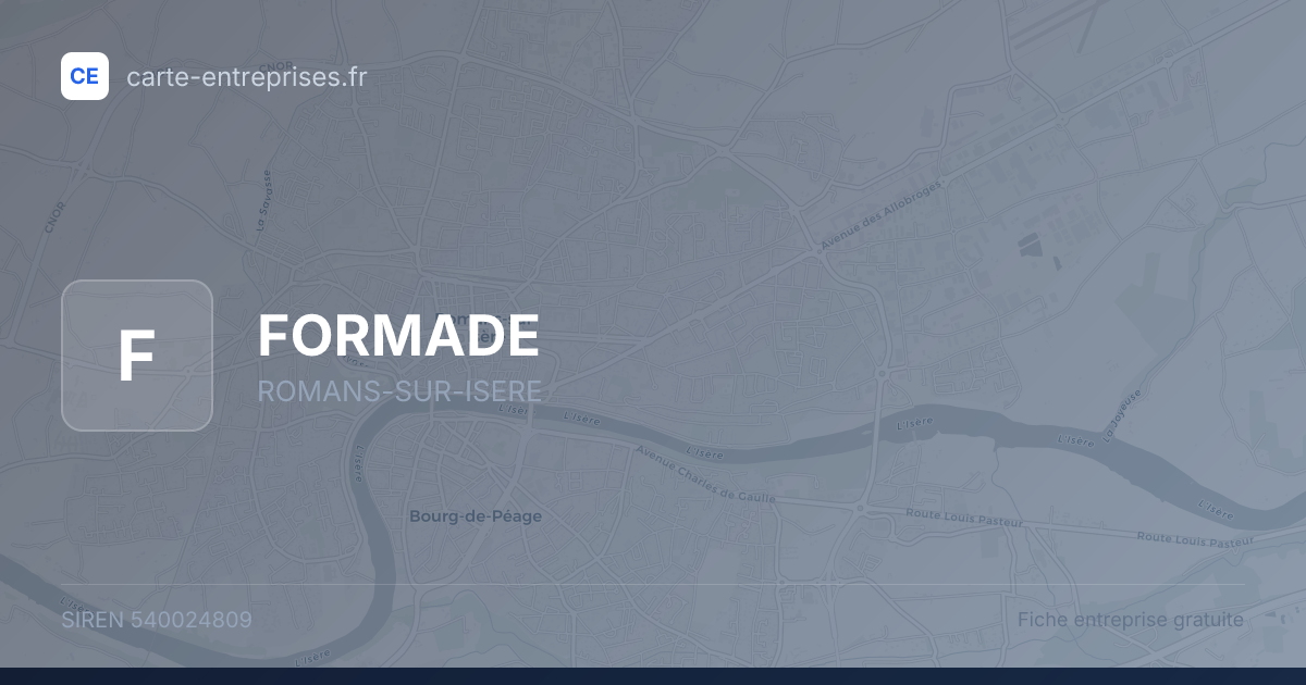 FORMADE — 540024809 — fiche entreprise
