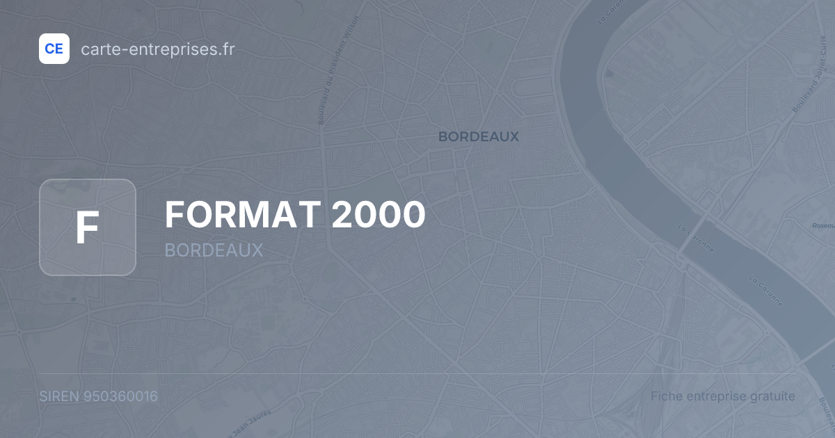 FORMAT 2000 — 950360016 — fiche entreprise