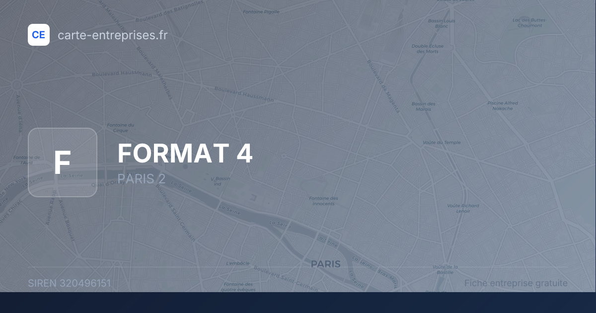 FORMAT 4 — 320496151 — fiche entreprise