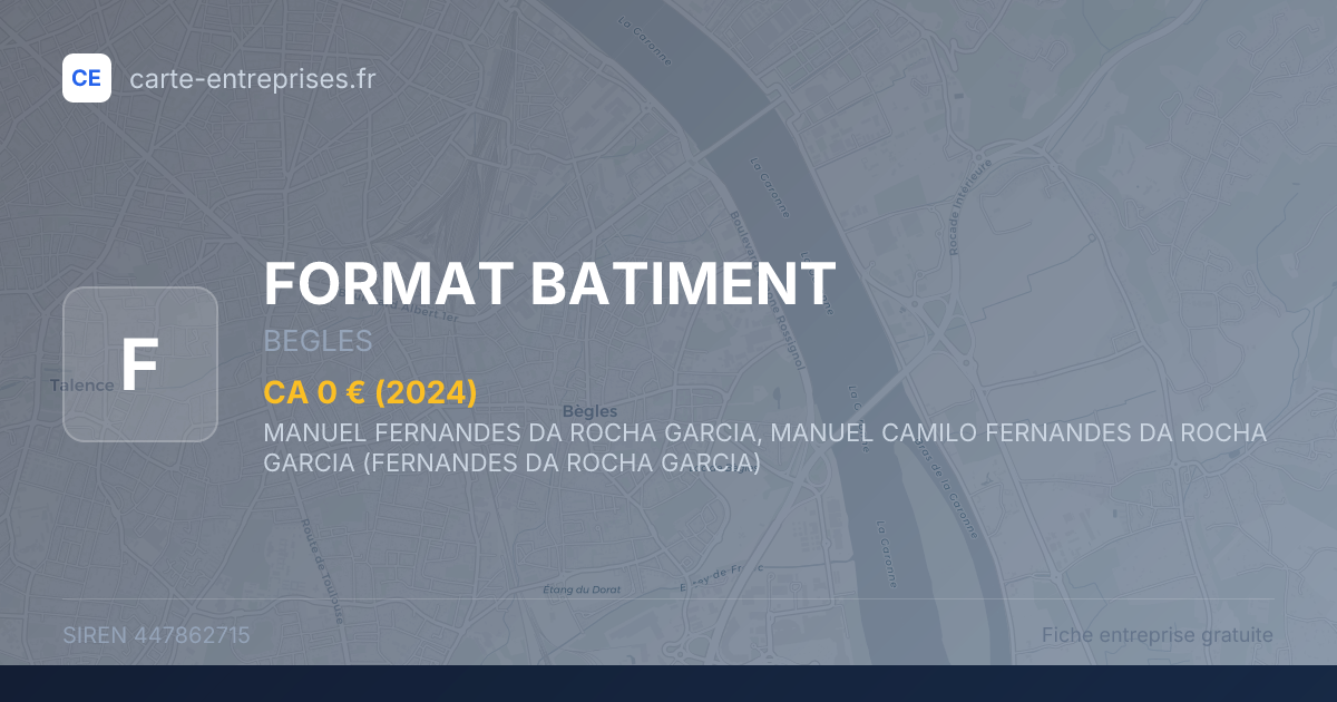 FORMAT BATIMENT — 447862715 — fiche entreprise