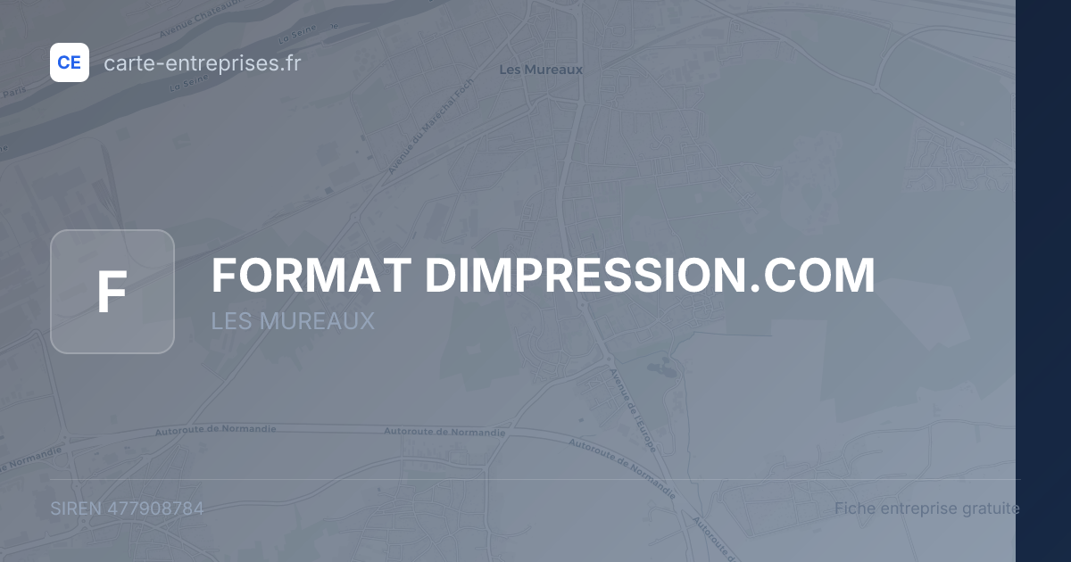 FORMAT DIMPRESSION.COM — 477908784 — fiche entreprise