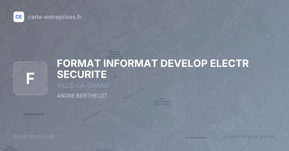 FORMAT INFORMAT DEVELOP ELECTR SECURITE — 332652106 — fiche entreprise