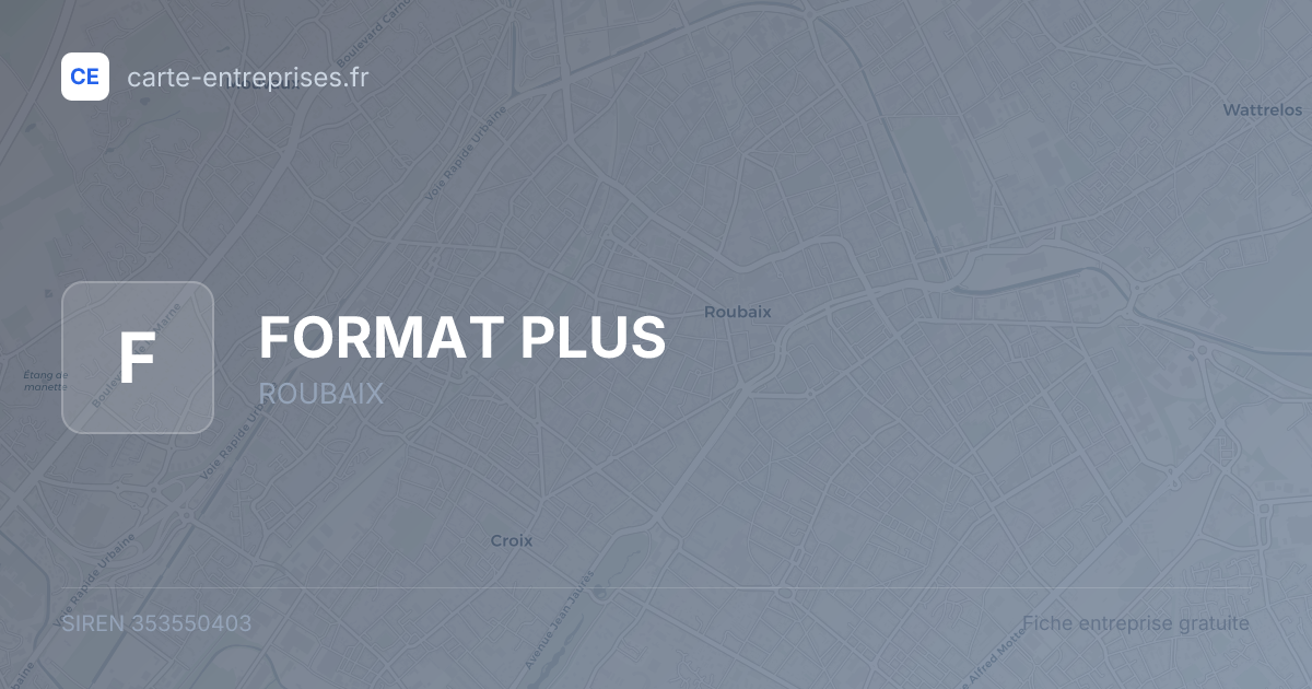 FORMAT PLUS — 353550403 — fiche entreprise