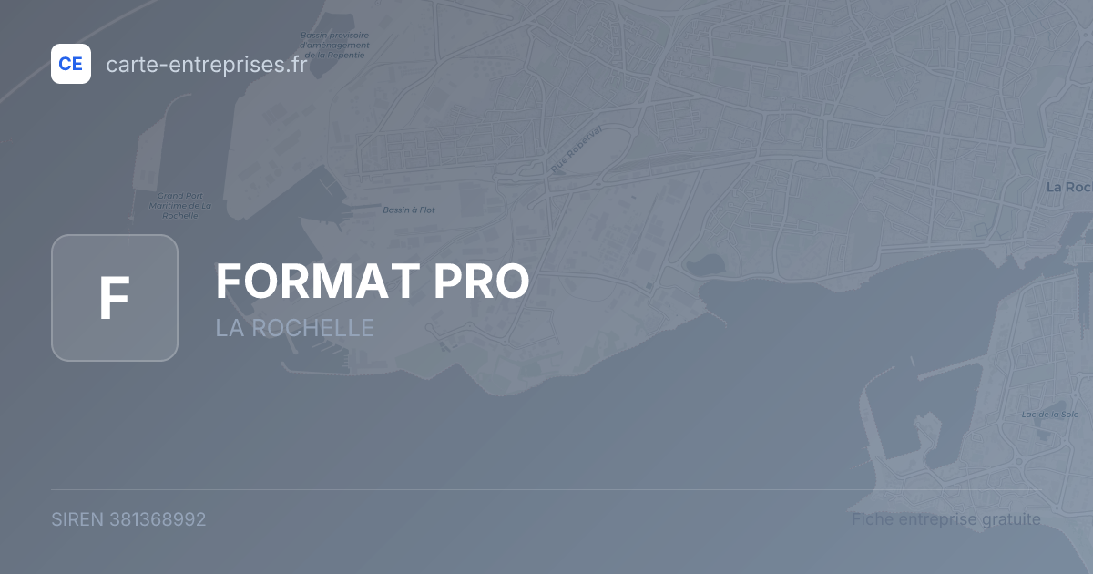FORMAT PRO — 381368992 — fiche entreprise