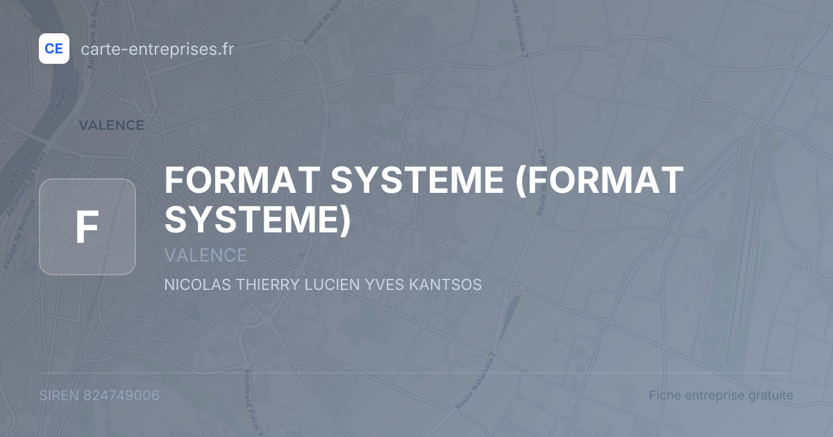 FORMAT SYSTEME — 824749006 — fiche entreprise