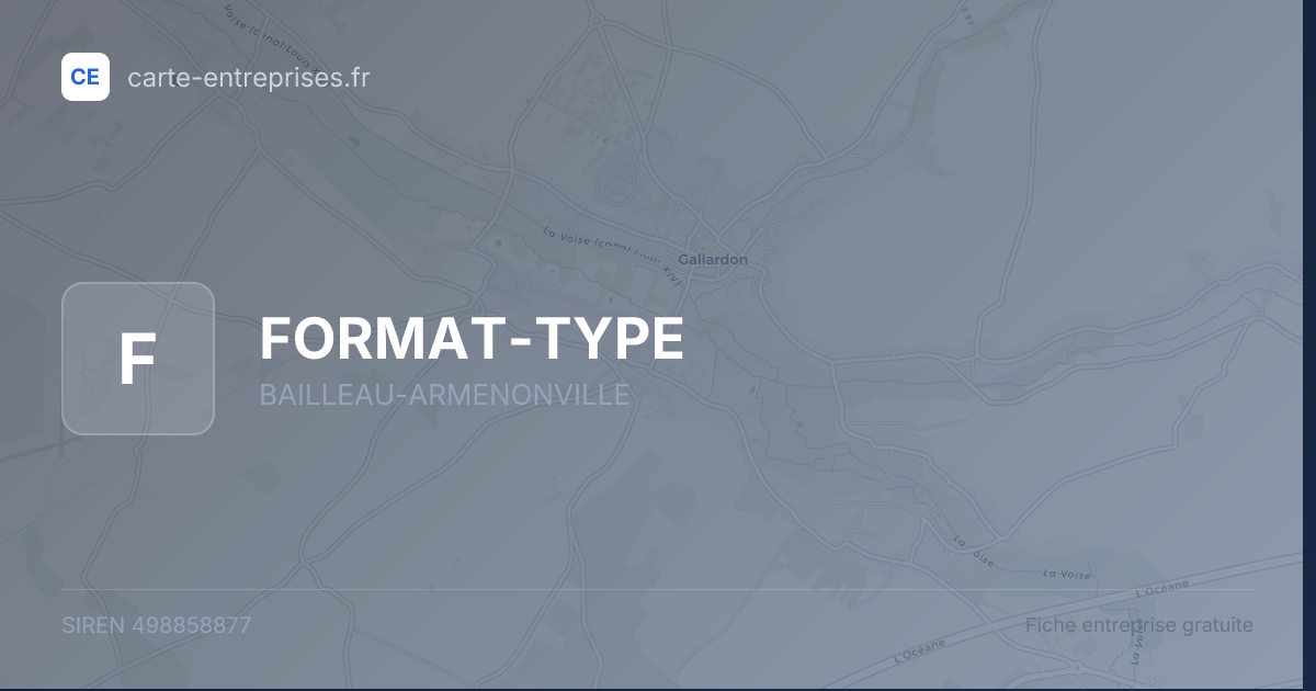 FORMAT-TYPE — 498858877 — fiche entreprise