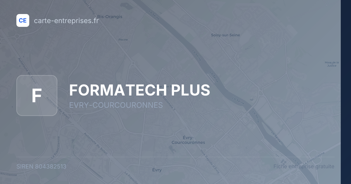 FORMATECH PLUS — 804382513 — fiche entreprise
