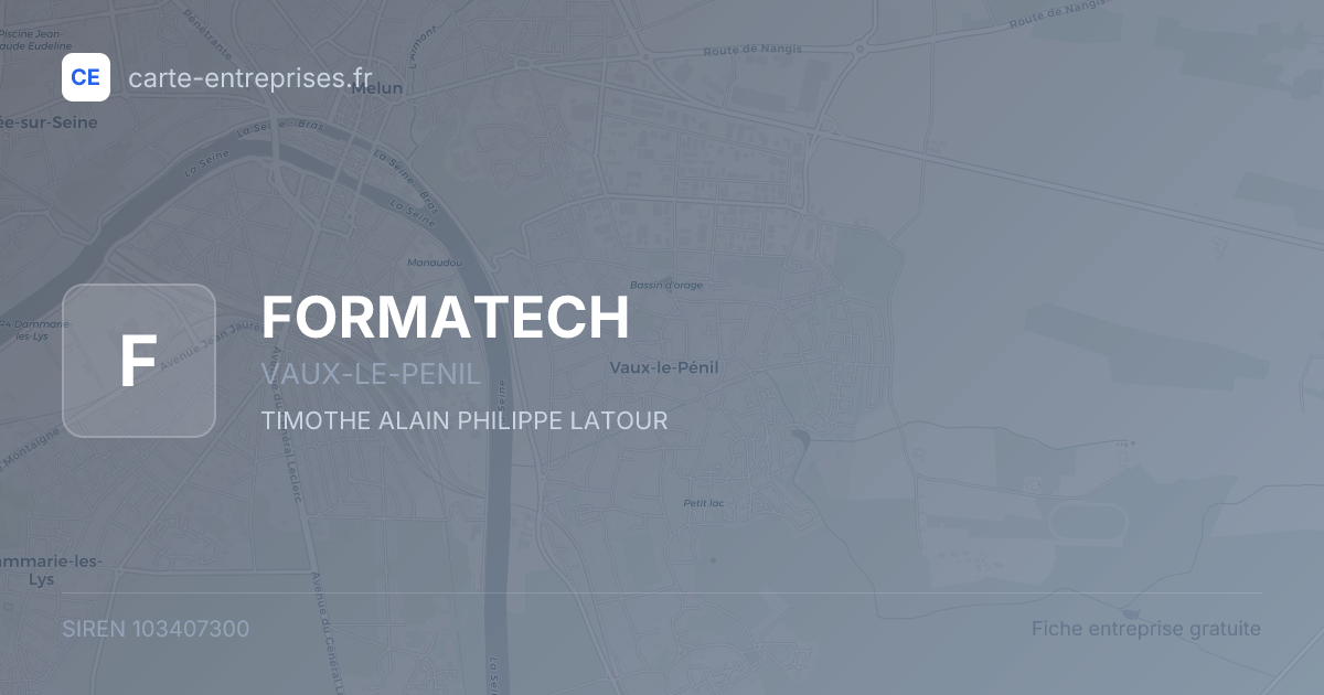 FORMATECH — 103407300 — fiche entreprise