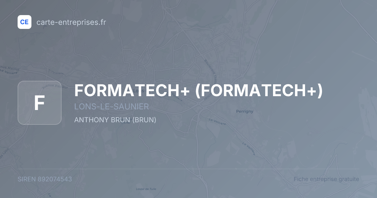 FORMATECH+ — 892074543 — fiche entreprise