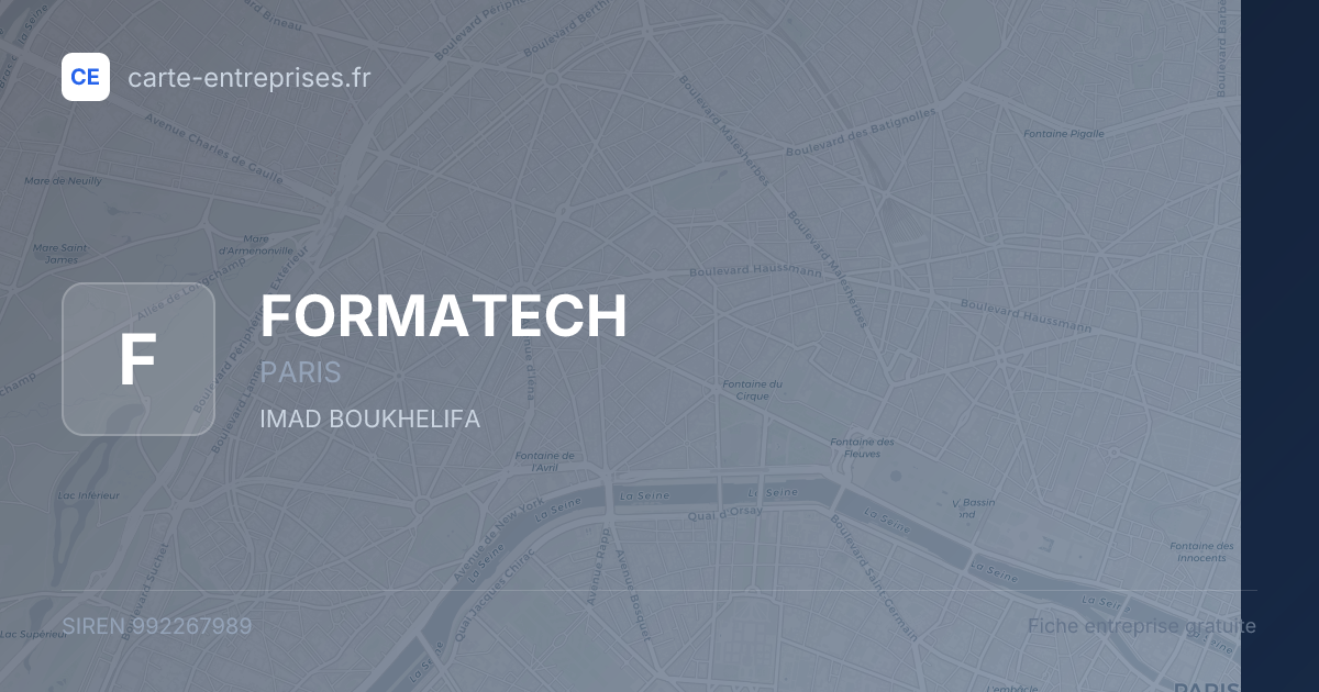 FORMATECH — 992267989 — fiche entreprise