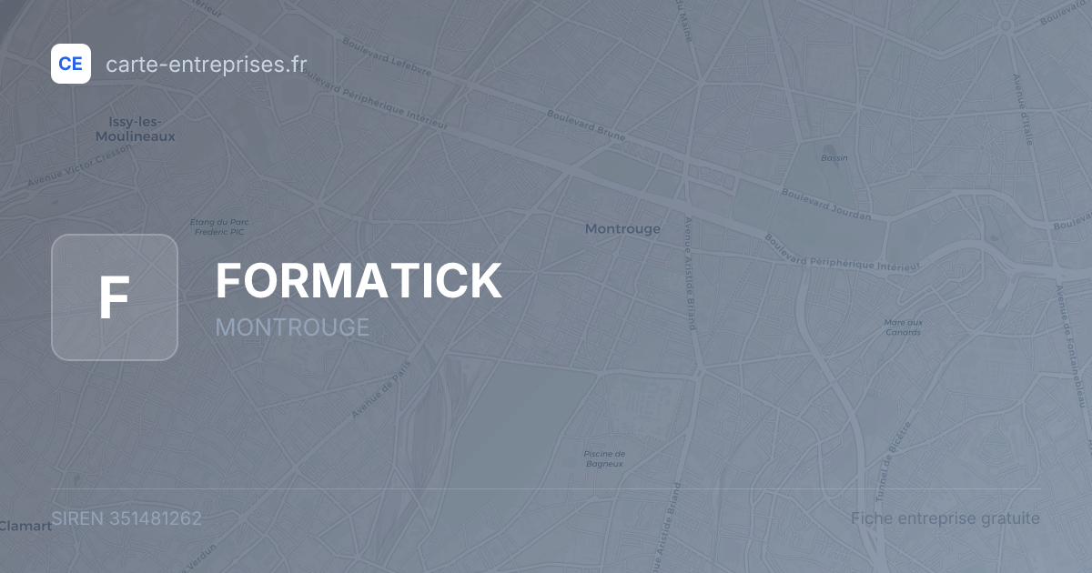 FORMATICK — 351481262 — fiche entreprise