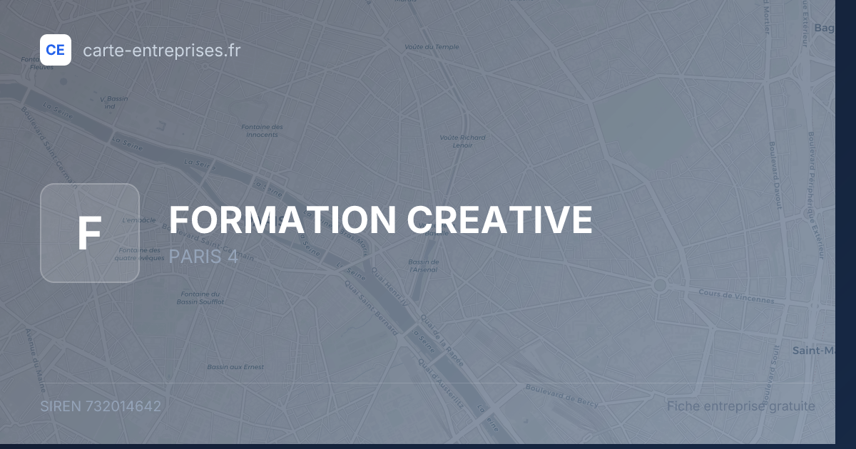 FORMATION CREATIVE — 732014642 — fiche entreprise