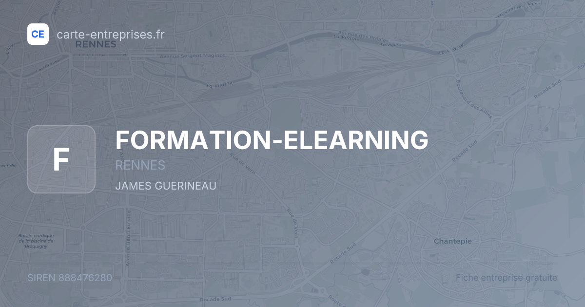 FORMATION-ELEARNING — 888476280 — fiche entreprise