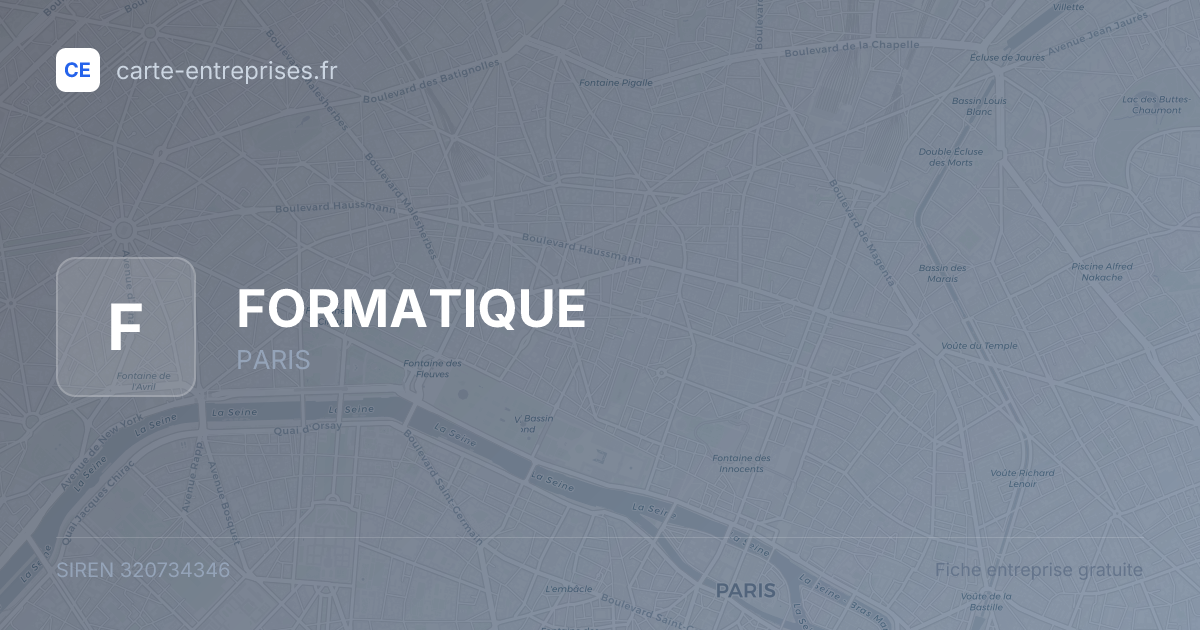 FORMATIQUE — 320734346 — fiche entreprise