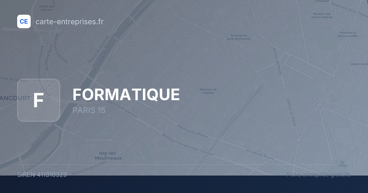FORMATIQUE — 411310329 — fiche entreprise