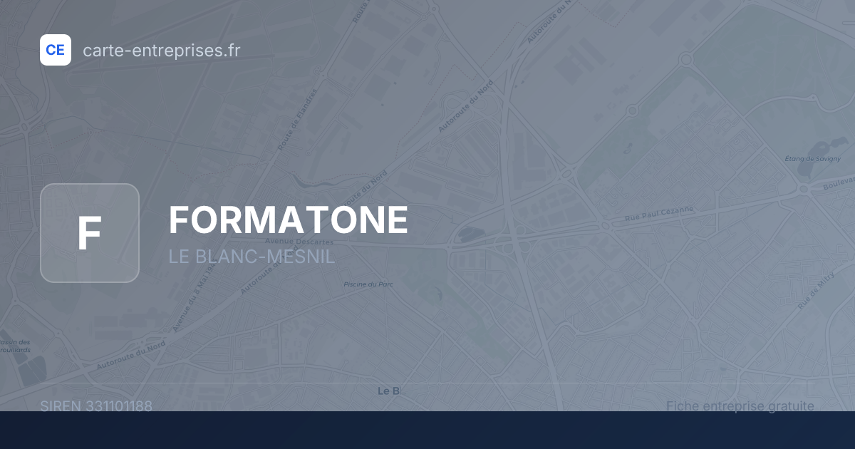 FORMATONE — 331101188 — fiche entreprise