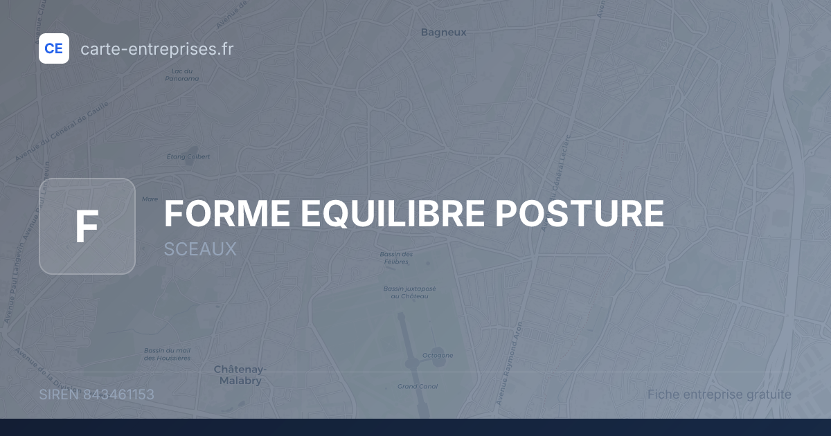 FORME EQUILIBRE POSTURE — 843461153 — fiche entreprise