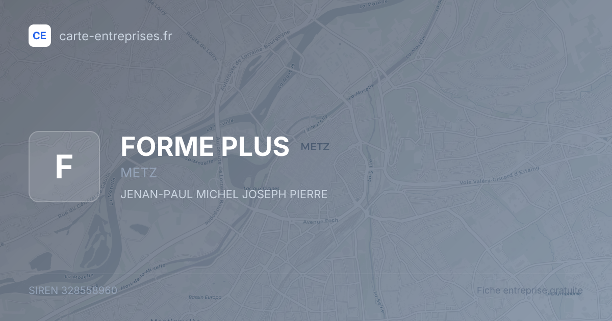 FORME PLUS — 328558960 — fiche entreprise