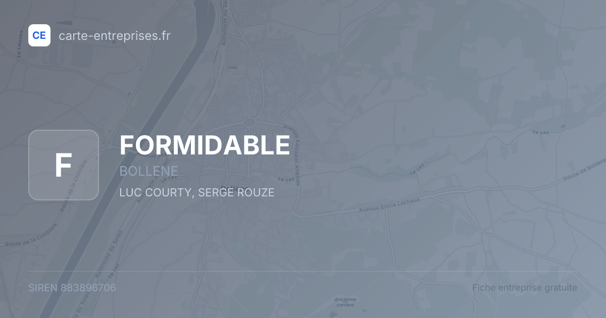 FORMIDABLE — 883896706 — fiche entreprise