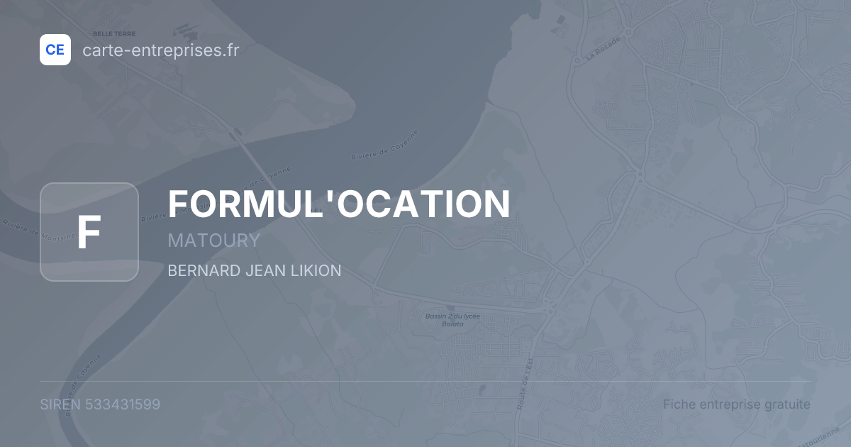 FORMUL'OCATION — 533431599 — fiche entreprise