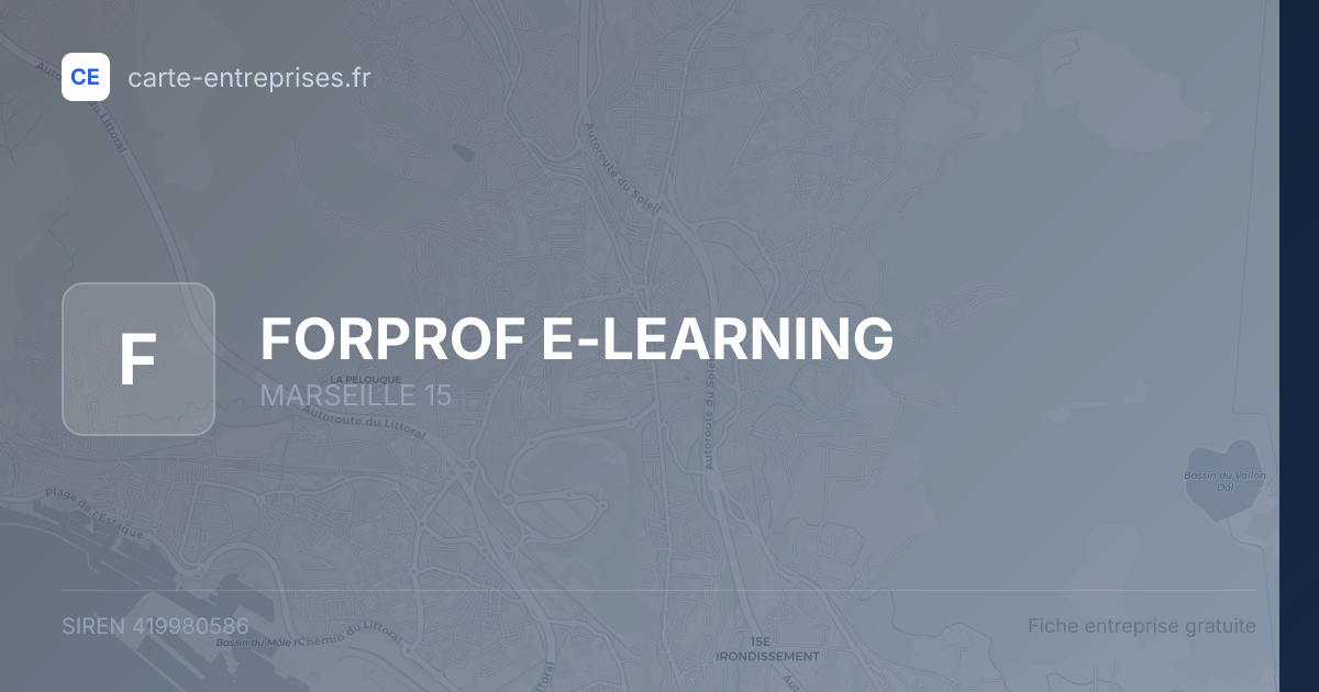 FORPROF E-LEARNING — 419980586 — fiche entreprise