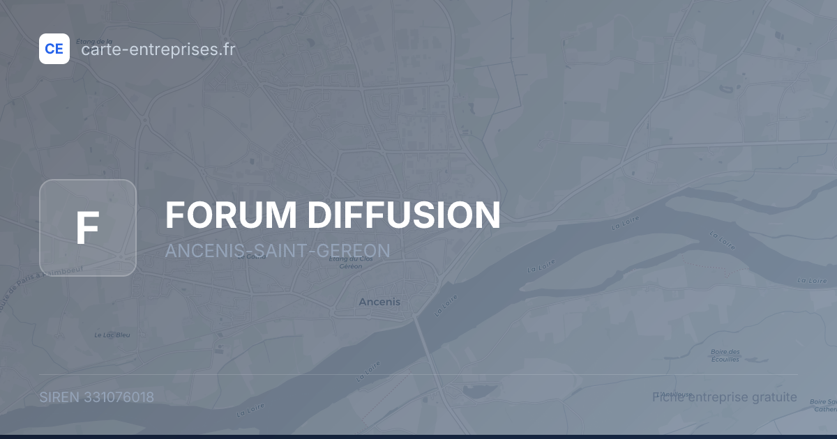 FORUM DIFFUSION — 331076018 — fiche entreprise