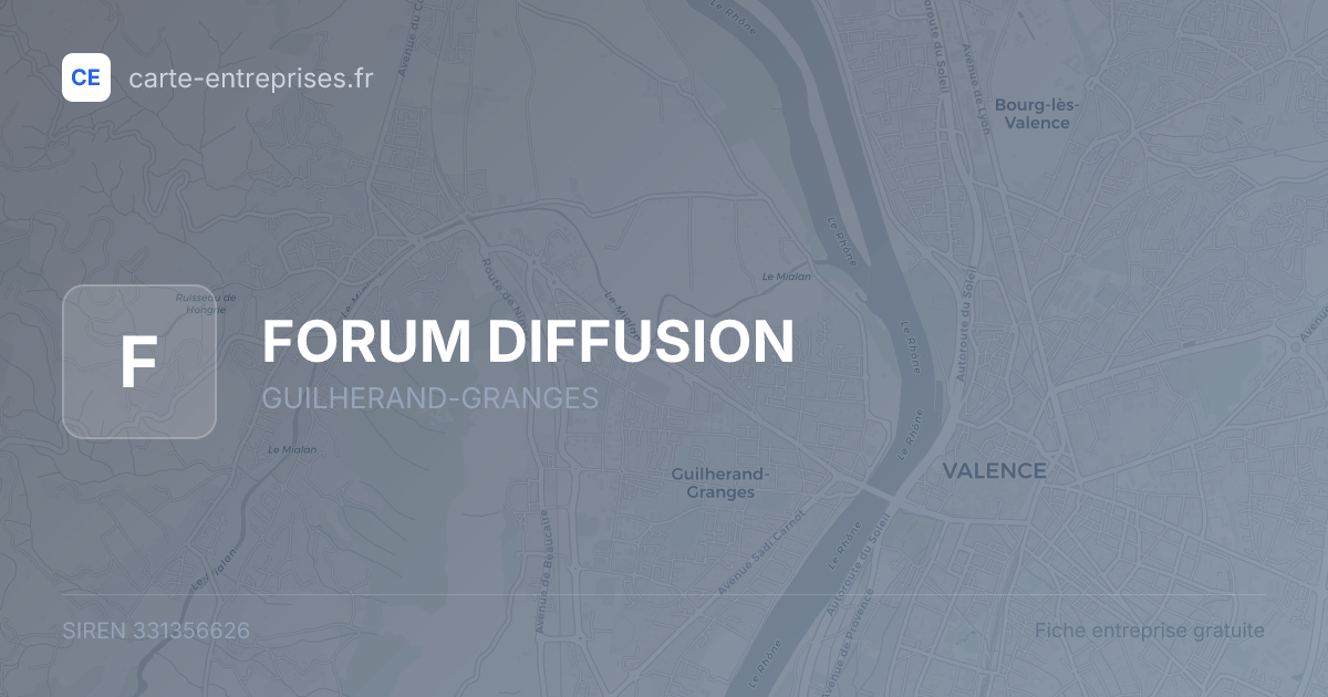 FORUM DIFFUSION — 331356626 — fiche entreprise