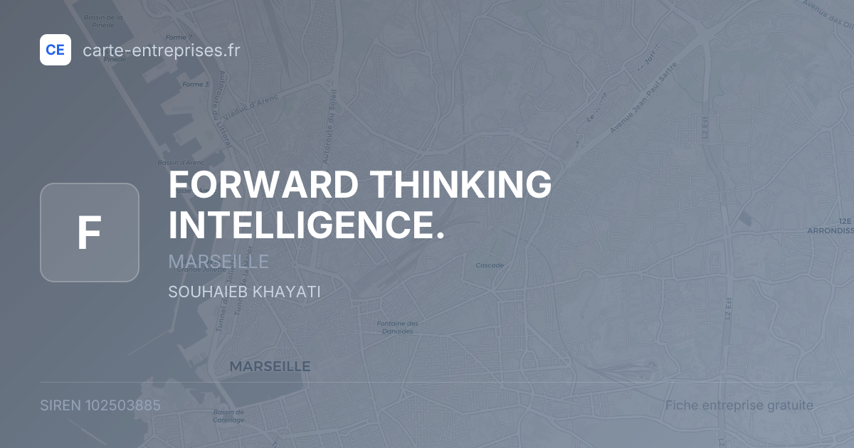 FORWARD THINKING INTELLIGENCE. — 102503885 — fiche entreprise