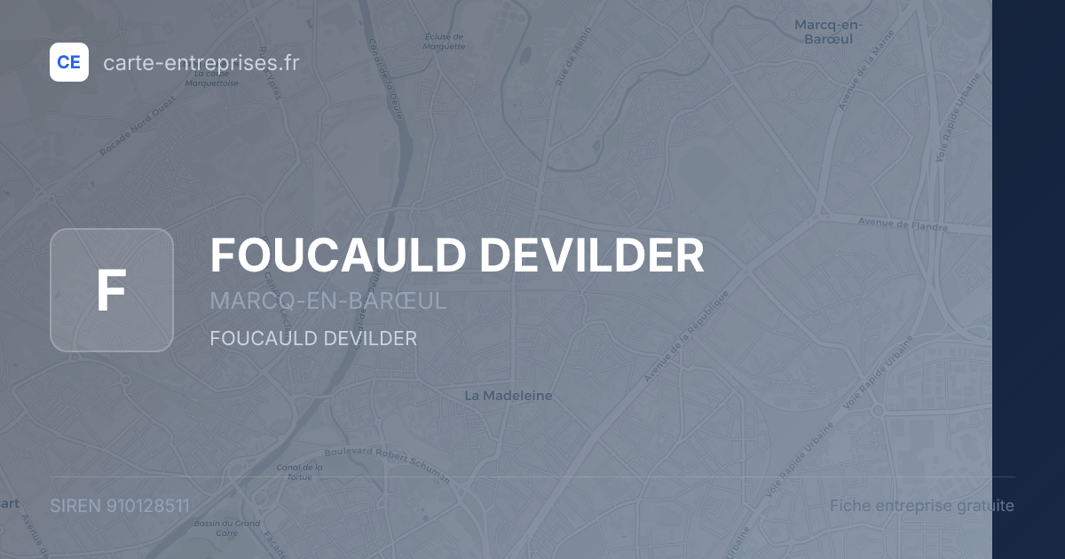 FOUCAULD DEVILDER — 910128511 — fiche entreprise