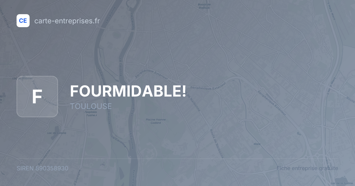 FOURMIDABLE! — 890358930 — fiche entreprise