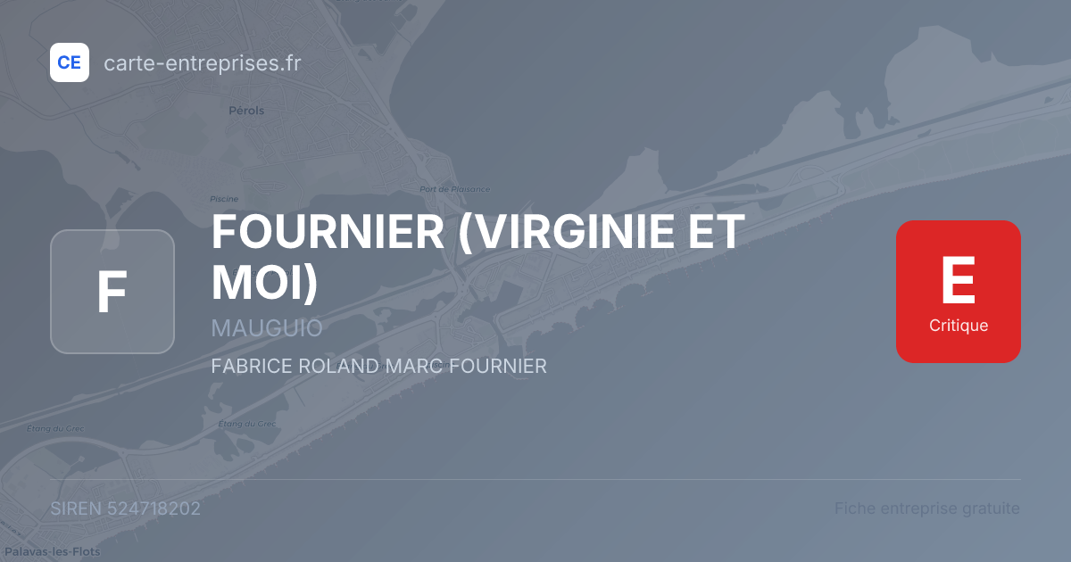 FOURNIER (VIRGINIE ET MOI) — 524718202 — fiche entreprise