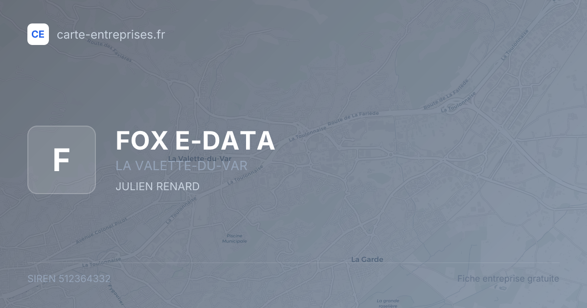 FOX E-DATA — 512364332 — fiche entreprise