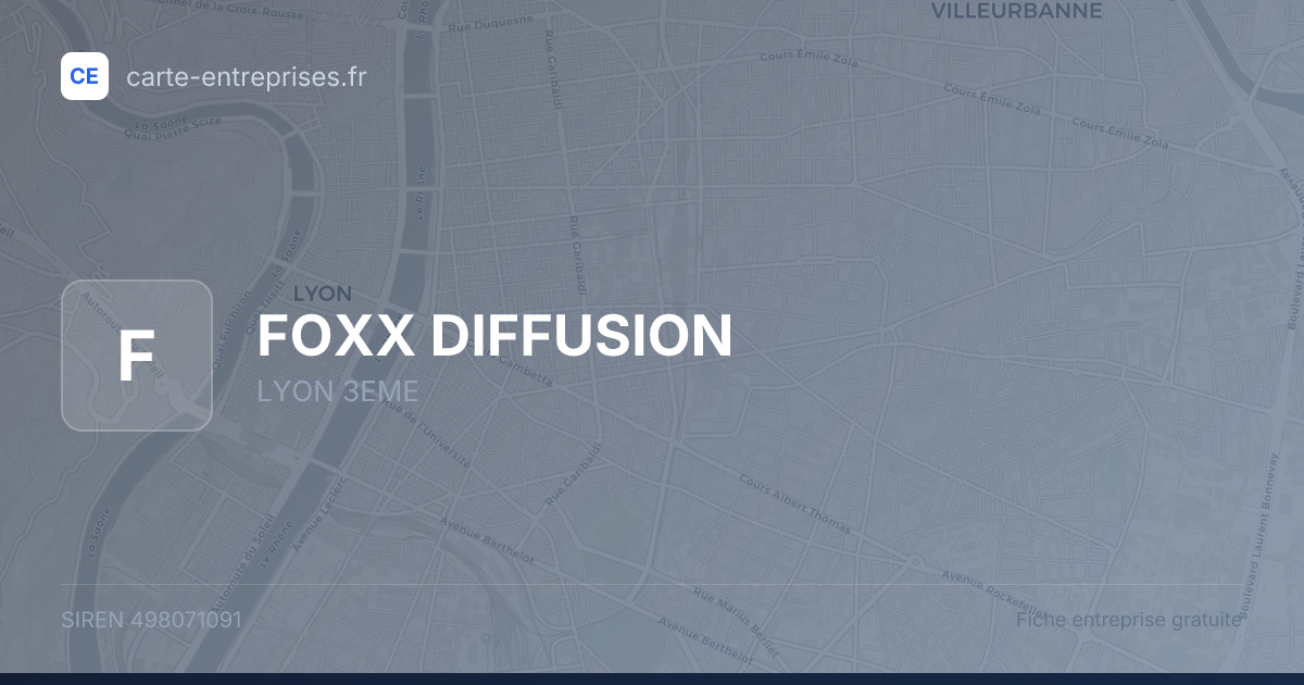 FOXX DIFFUSION — 498071091 — fiche entreprise