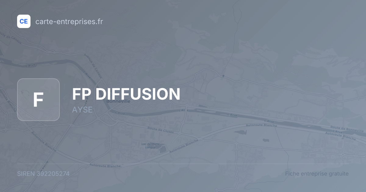 FP DIFFUSION — 392205274 — fiche entreprise