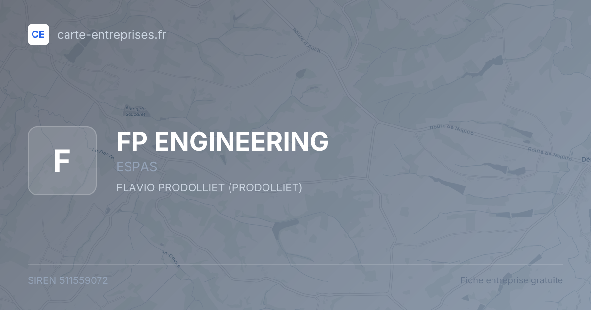 FP ENGINEERING — 511559072 — fiche entreprise