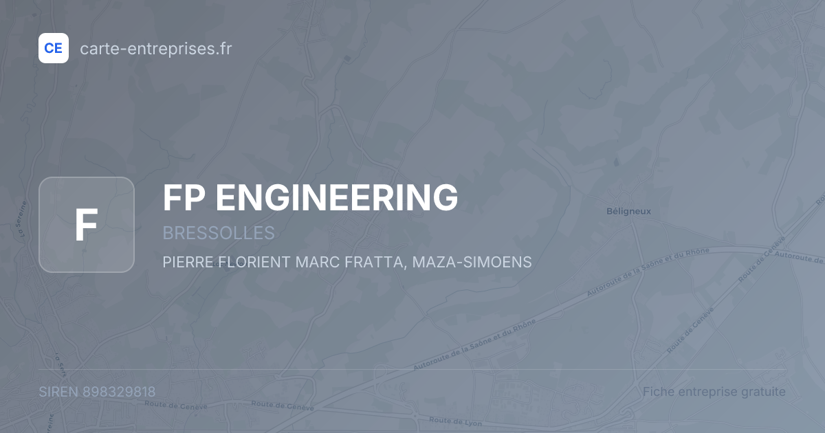 FP ENGINEERING — 898329818 — fiche entreprise