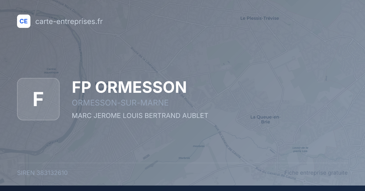 FP ORMESSON — 383132610 — fiche entreprise