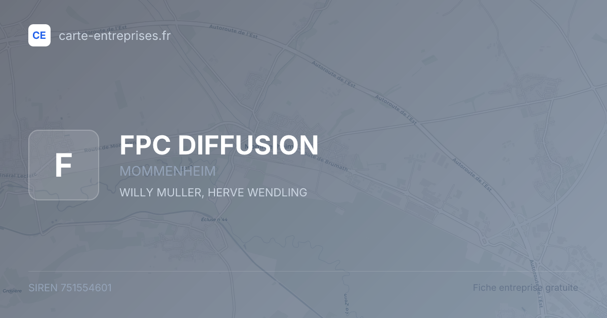 FPC DIFFUSION — 751554601 — fiche entreprise