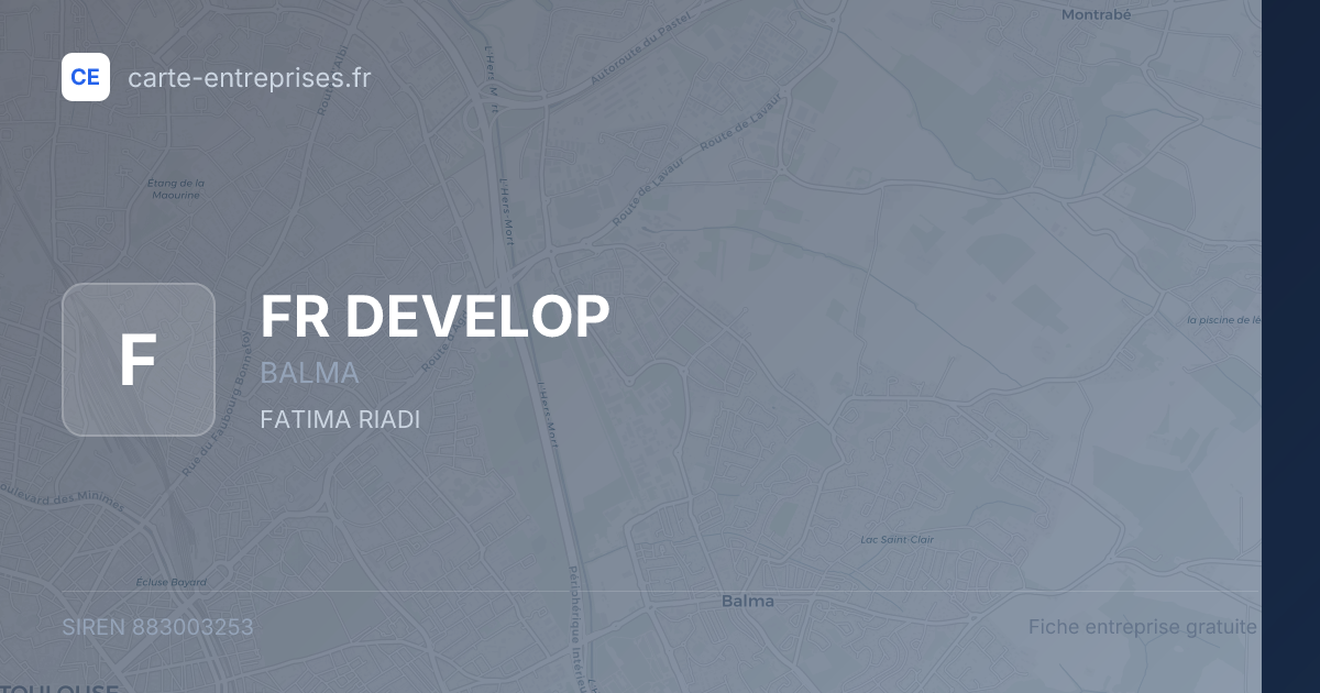 FR DEVELOP — 883003253 — fiche entreprise