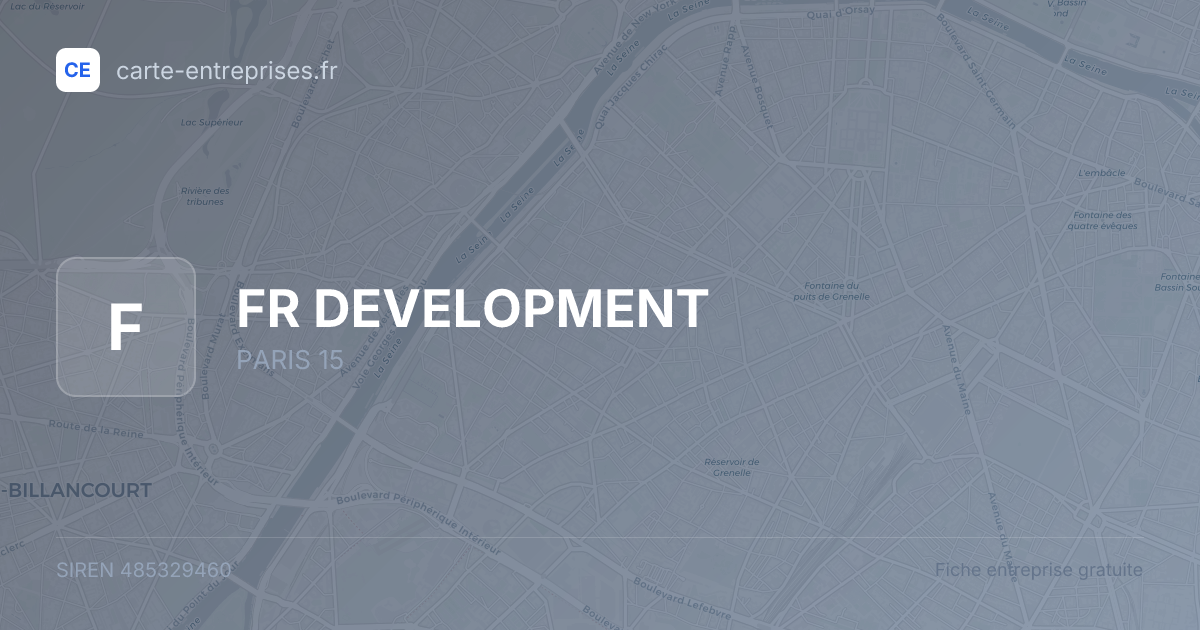 FR DEVELOPMENT — 485329460 — fiche entreprise