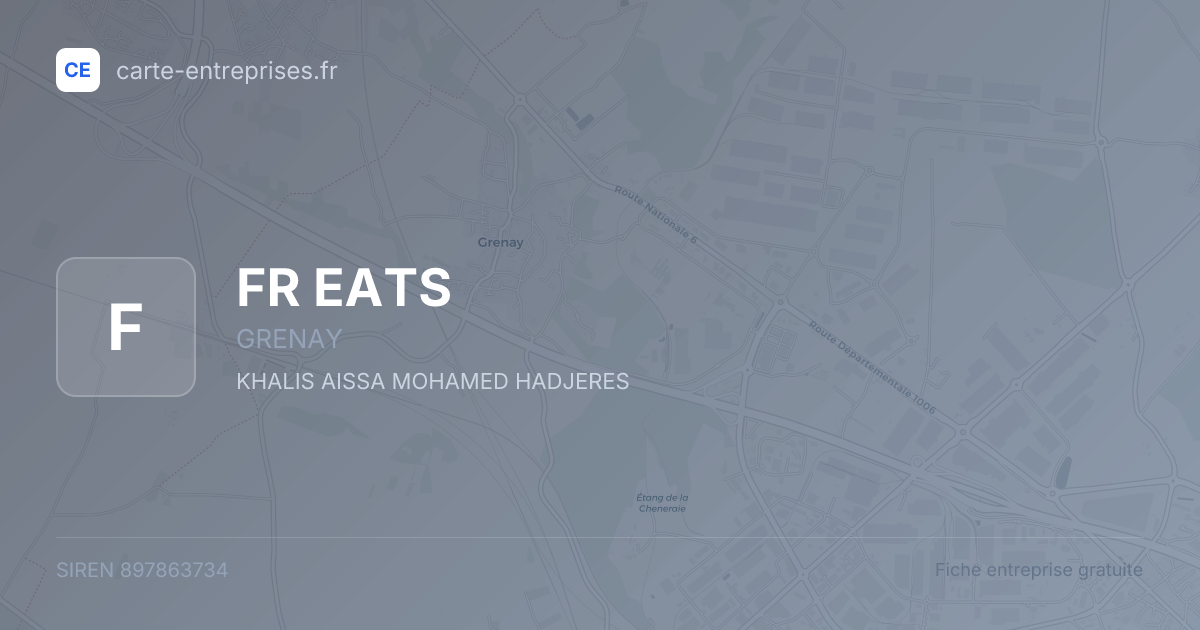 FR EATS — 897863734 — fiche entreprise