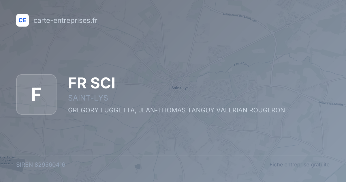 FR SCI — 829560416 — fiche entreprise